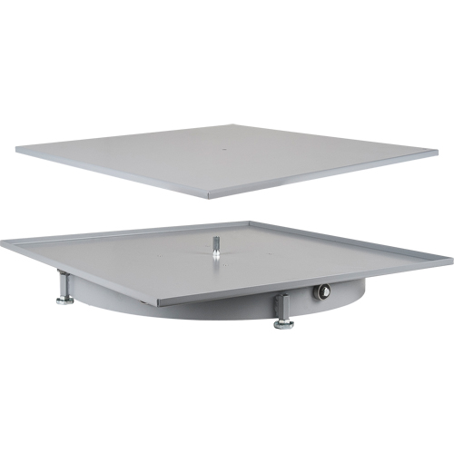 Heavy-Duty Industrial Carousel Drawer Cabinets, Steel, 27-1/2" W x 27-1/2" D x 4" H, Grey Equipment World