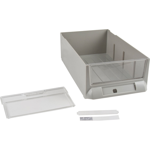 Replacement Drawer for KPC-200 Parts Cabinets, Plastic, 5-3/8" W x 9-13/16" D x 3-3/10" H, Grey Equipment World