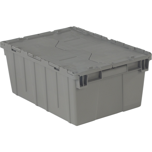 Flipak&reg; Polyethylene Plastic (PE) Distribution Containers, 21.9" x 15.2" x 9.3", Grey Equipment World