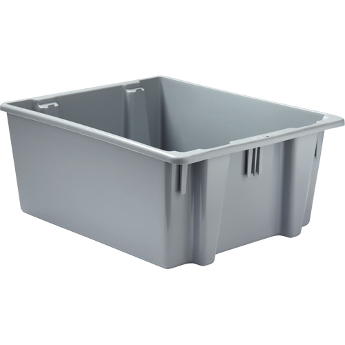 Stack & Nest Palletote Box, 10" x 19.5" x 23.5", Grey Equipment World