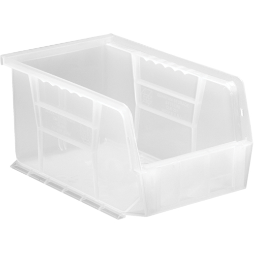 Bac transparent ultra empilable & suspendable, 6" la, 5" h x 9-1/4" p, Transparent Equipment World