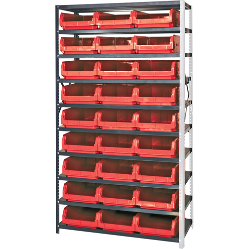 Shelving Unit with Stacking Bins, Steel, Magnum Bin, 650 lbs. Capacity, 42" W x 76" H Equipment World