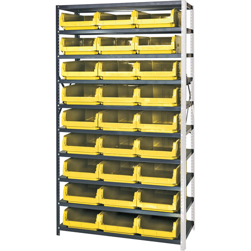 Shelving Unit with Stacking Bins, Steel, Magnum Bin, 650 lbs. Capacity, 42" W x 76" H Equipment World