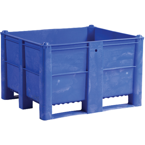 Pallet Container, 40"/47.25" D x 48"/39.4" W x 29"/29.1" H, 1543 lbs./2650 lbs. Capacity, Blue Equipment World