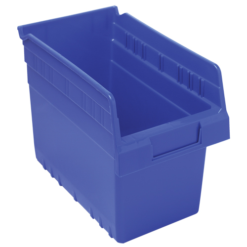 Store-Max Shelf Bins, 6-5/8" W x 8" H x 11-5/8" D, Blue, 44 lbs. Capacity Equipment World