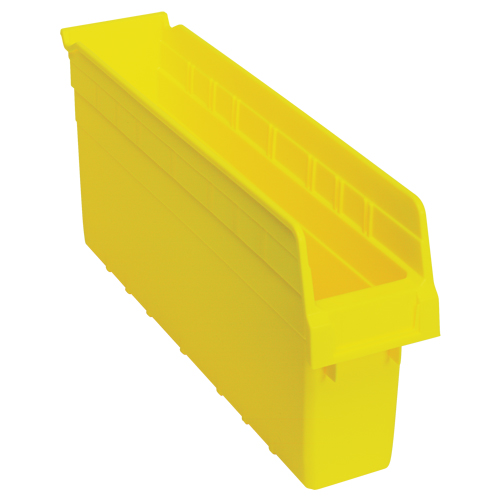 Store-Max Shelf Bins, 4-3/8" W x 8" H x 17-7/8" D, Yellow, 56 lbs. Capacity Equipment World