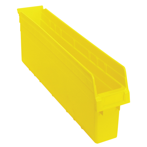 Store-Max Shelf Bins, 4-3/8" W x 8" H x 23-5/8" D, Yellow, 68 lbs. Capacity Equipment World