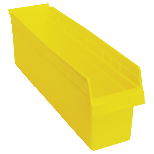 Store-Max Shelf Bins, 6-5/8" W x 8" H x 23-5/8" D, Yellow, 68 lbs. Capacity Equipment World
