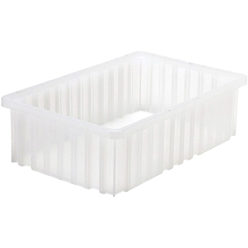 Divider Box&reg; Container, Plastic, 16.5" W x 10.875" D x 5" H, Grey Equipment World
