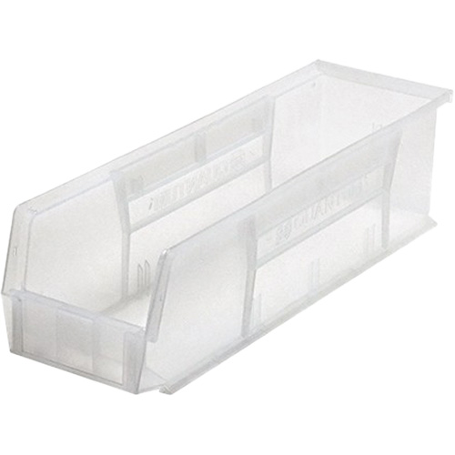 Ultra Stack & Hang Bin, 17-7/8" W x 5" H x 5-1/2" D, Clear Equipment World