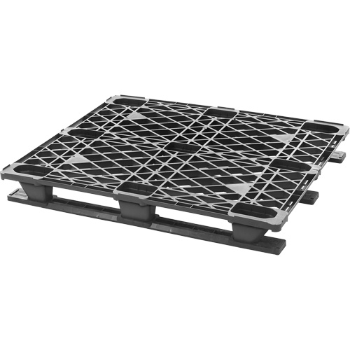 Stackable Plastic Pallet, 4-Way Entry, 48" L x 40" W x 5-3/5" H Equipment World