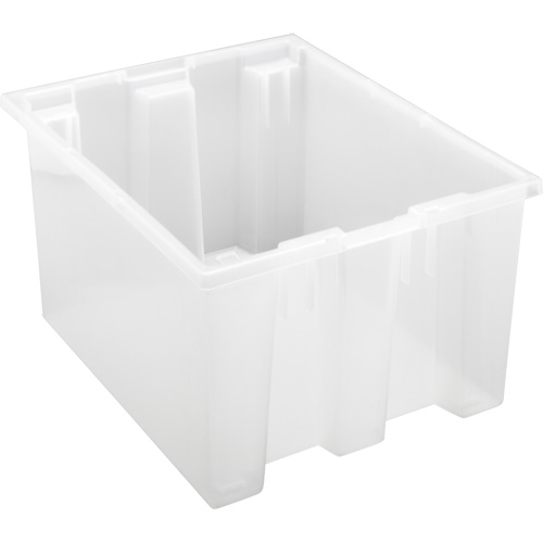 Contenant robuste Stack & Nest, 10" x 15,5" x 19,5", Transparent Equipment World