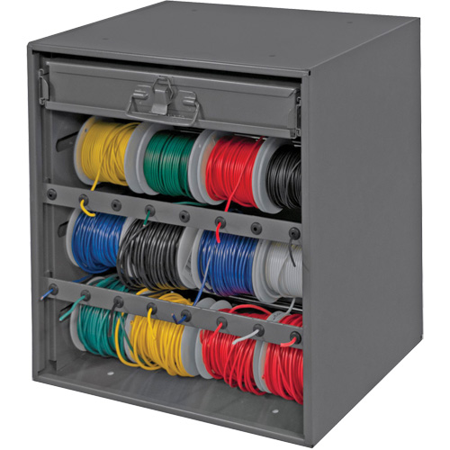 Armoire d'entreposage pour fil et borne, Acier, 1 tiroirs, 15-9/16" x 11-7/8" x 16-3/8", Gris Equipment World