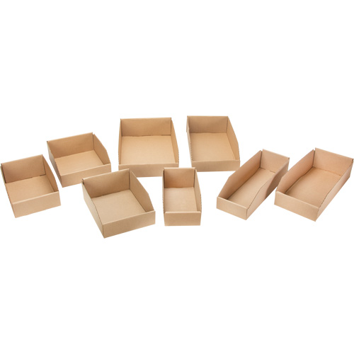 Deep Corrugated Parts Bins, 2-7/8" W x 17-1/4" D x 4-1/2" H, Beige Equipment World