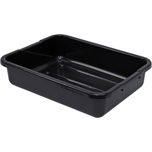 All-Purpose Ribbed-Bottom Storage Tub, 5" H x 15" D x 21" L, Plastic, Black Equipment World