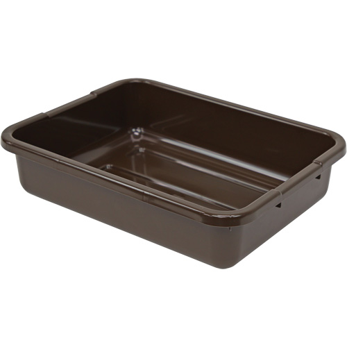 All-Purpose Ribbed-Bottom Storage Tub, 5" H x 15" D x 21" L, Plastic, Brown Equipment World