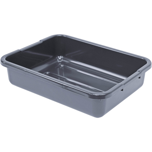 All-Purpose Ribbed-Bottom Storage Tub, 5" H x 15" D x 21" L, Plastic, Grey Equipment World