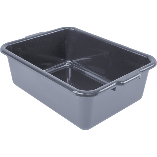 All-Purpose Flat-Bottom Storage Tub, 7" H x 15" D x 21" L, Plastic, Grey Equipment World