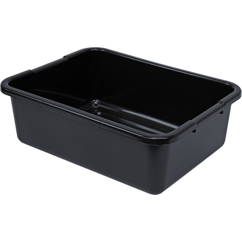 All-Purpose Ribbed-Bottom Storage Tub, 7" H x 15" D x 21" L, Plastic, Black Equipment World