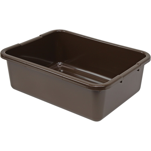 All-Purpose Ribbed-Bottom Storage Tub, 7" H x 15" D x 21" L, Plastic, Brown Equipment World