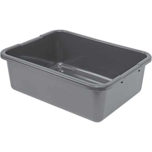 All-Purpose Ribbed-Bottom Storage Tub, 7" H x 15" D x 21" L, Plastic, Grey Equipment World