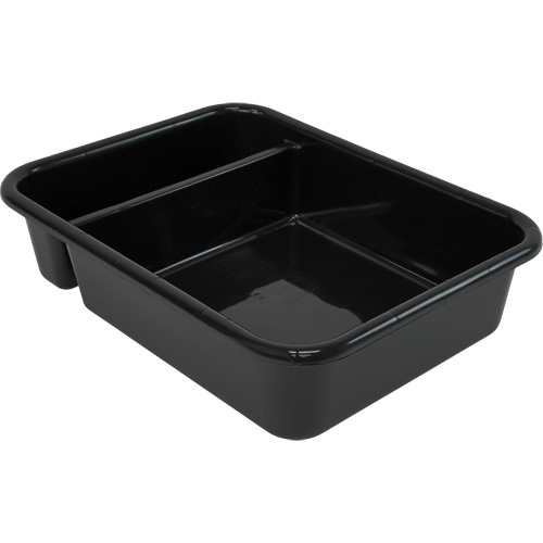 All-Purpose Compartmentalized Storage Tub, 7" H x 15" D x 20" L, Plastic, Black Equipment World