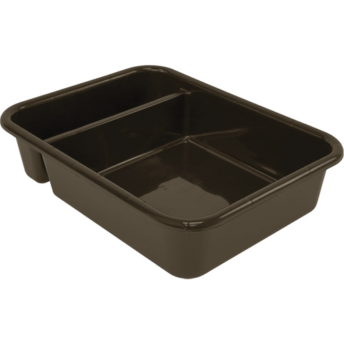 All-Purpose Compartmentalized Storage Tub, 5" H x 15" D x 20" L, Plastic, Brown Equipment World