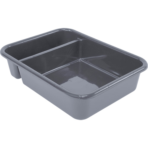 All-Purpose Compartmentalized Storage Tub, 5" H x 15" D x 20" L, Plastic, Grey Equipment World
