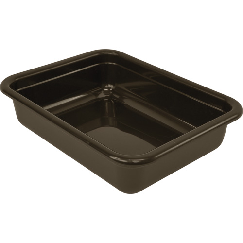 All-Purpose Flat-Bottom Storage Tub, 5" H x 17" D x 22" L, Plastic, Grey Equipment World