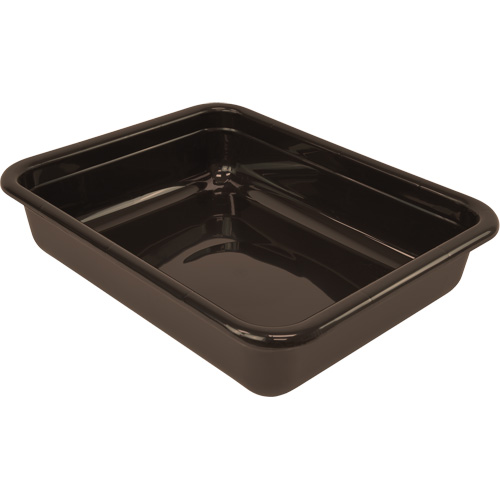 All-Purpose Flat-Bottom Storage Tub, 5" H x 15" D x 20" L, Plastic, Brown Equipment World