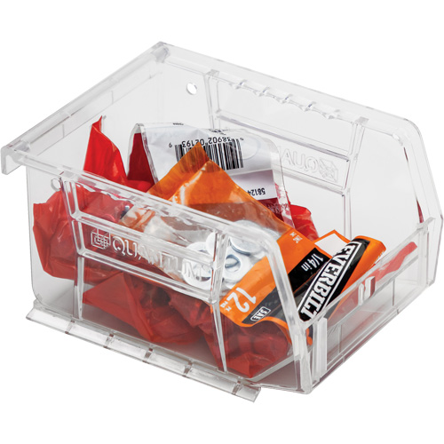 Crystal Clear Ultra Bins, 4-1/8" W x 3" H x 5-3/8" D, Clear Equipment World