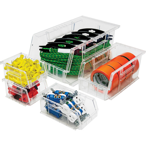 Crystal Clear Ultra Bins, 5-1/2" W x 5" H x 10-7/8" D, Clear Equipment World