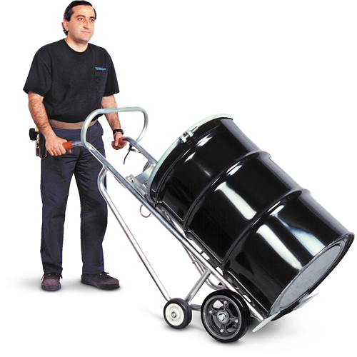 Drum Truck with Hand Brake, Aluminum Construction, 25 - 55 US Gal. (20 - 45 Imperial Gal.) Equipment World
