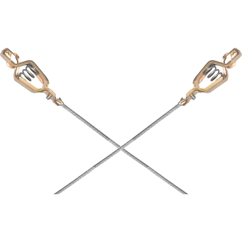 Light-Duty Bonding & Grounding Wire Assemblies - Two Alligator Clips Equipment World