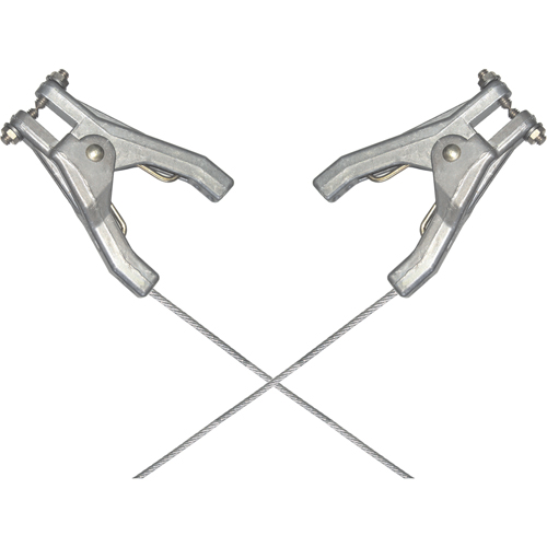 Heavy-Duty Bonding & Grounding Wire Assemblies - Two Hand Clamp Connectors Equipment World