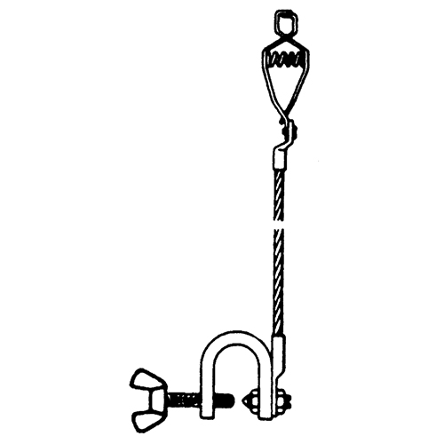 Light-Duty Bonding & Grounding Wire Assemblies - Alligator Clip & Small C-Clamps Equipment World