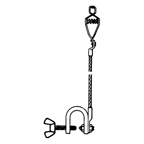 Light-Duty Bonding & Grounding Wire Assemblies - Alligator Clip & Small C-Clamps Equipment World