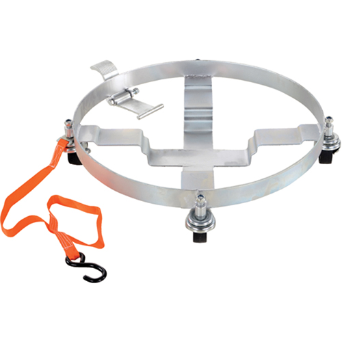 Tilting Drum Dollies, Steel, 1200 lbs. Capacity, 23-1/2" Diameter, Cast Iron Casters Equipment World