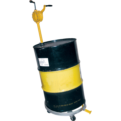Tilting Drum Dollies, Steel, 1200 lbs. Capacity, 23-1/2" Diameter, Cast Iron Casters Equipment World