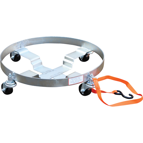 Multi-Tier Drum Dollies, Steel, 900 lbs. Capacity, 23-1/2" Diameter, Rubber Casters Equipment World