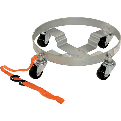 Multi-Tier Drum Dollies, Steel, 900 lbs. Capacity, 19" Diameter, Rubber Casters Equipment World