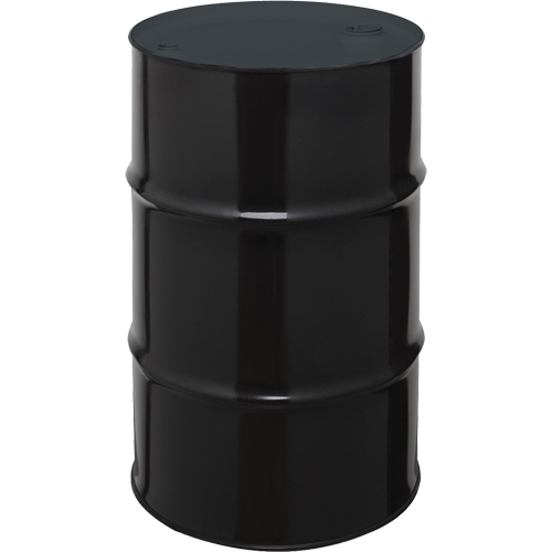 Steel Drums, 55 US gal (45 imp. gal.), Unlined, Black, Closed Top, 1A1/X1.8/300, 20 Gauge Equipment World