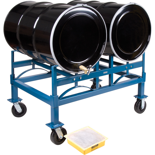 Drum Stacking Rack, 2 Drums, 1600 lbs. Capacity, 45-1/2" W x 30" D x 12-1/2" H Equipment World