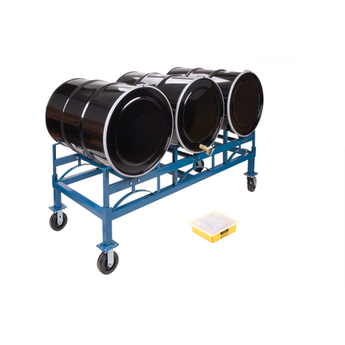 Drum Stacking Rack, 3 Drums, 2400 lbs. Capacity, 71-1/2" W x 30" D x 12-1/2" H Equipment World