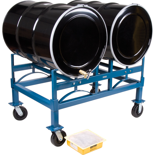 Ensembles de porte-barils & socle roulant empilables, 2 barils, Capacit&eacute; de 1600 lb, 46" la x 30" p x 21-1/2" h Equipment World