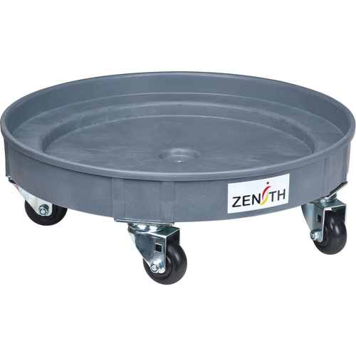 Leak Containment Drum Dolly, 24.25" dia. X 7.625" H, 1.5 US Gal. Spill Cap. Equipment World