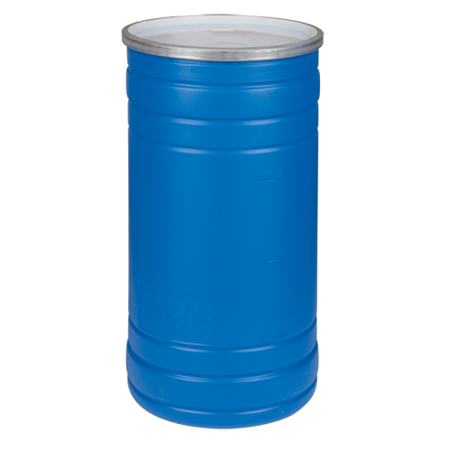 Polyethylene Drums, 15.5 US gal (12.91 imp. Gal.), Open Top, Blue Equipment World
