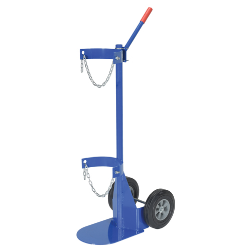 Chariot pour bouteille de gaz, Roues Caoutchouc, Base de 12" la x 15-1/2" lo, 500 lb Equipment World