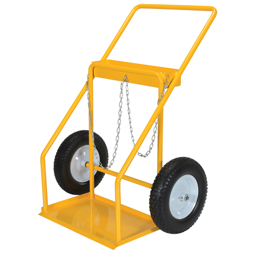 Chariot pour bouteille de gaz, Roues Caoutchouc, Base de 22" la x 14-1/8" lo, 250 lb Equipment World