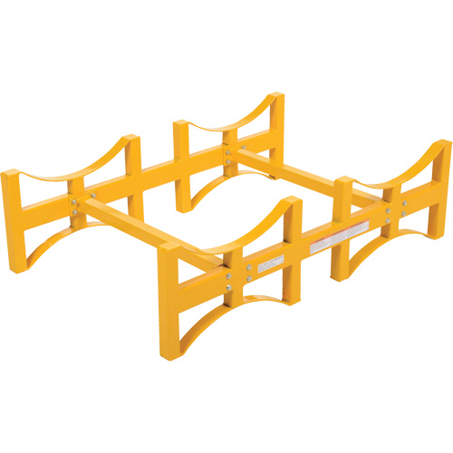 Steel Stackable Drum Rack, 2 Drums, 1600 lbs. Capacity, 45-1/2" W x 29-7/8" D x 12-3/4" H Equipment World